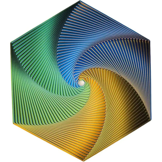 Funny Anti-stress Fractal Fidget Hexagon Toy – Portable Sensory Cube for Mindful Meditation